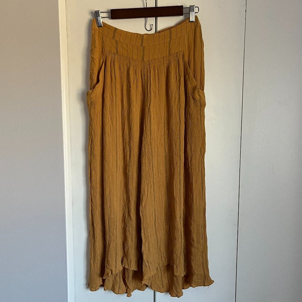 Free people Yellow/Gold striped pants